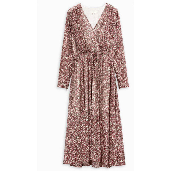 Ted Baker Vallyy Floral Midi Dress Size 2/6 Batwing Sleeve Dark Purple NEW - Picture 5 of 12